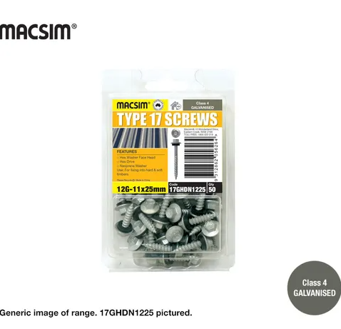 TYPE 17 SCREWS 12GX50MM