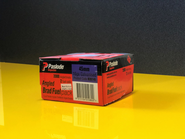 Paslode 45mm x 1.6mm 20° Galvanised Brads