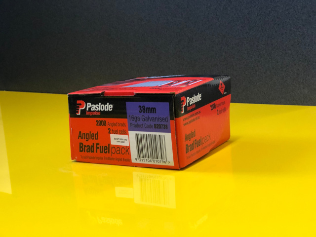 Paslode 38mm x 1.6mm 20° Galvanised Brads